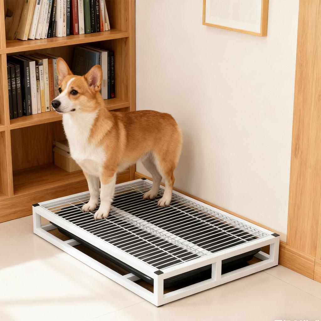 Taca na nocnik dla psa Antypoślizgowa Utrzymuje czystość Kratka Uchwyt na podkładkę do sikania Psia kuweta Psia toaleta