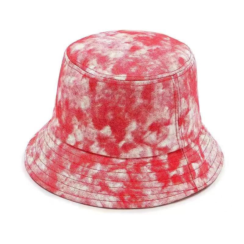 Cool Women Spring Summer Cotton Bucket Hats Lady Tie Dye Outdoor Colorful Panama Fisherman Cap Hat For Women
