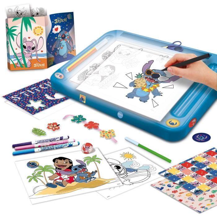 Kit de dessin - LISCIANIGIOCHI - STITCH - Table lumineuse - Modèles, Feutres