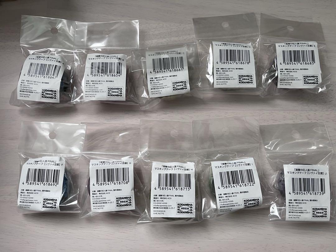 

[Б/У] Маскировочная лента Levi Levi 100 видов Выставка «Атака титанов» ФИНАЛ Атака титанов