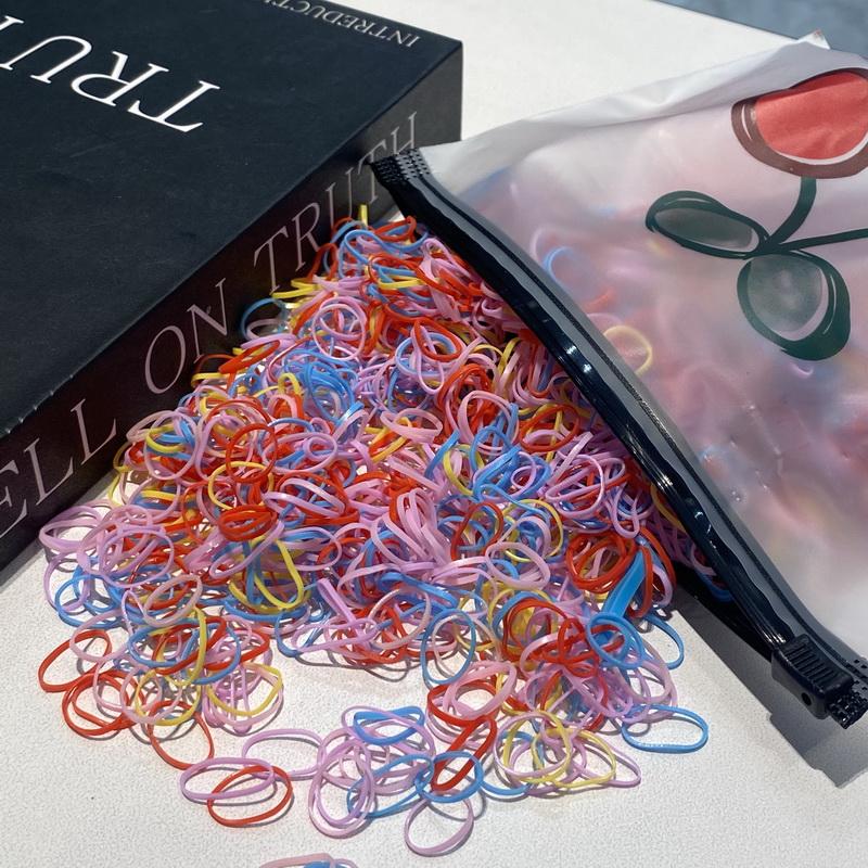 2000pcs/lot Small Disposable Transparent Hair Ties For Kid Girls Elastic Rubber Bands For Bracelets Baby Mini Hair Rope Headband