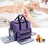 Nails Polish Organizers Bag with Double Compartments for Bottles Nails Dryer Space and Manicure Accessories Carry Case