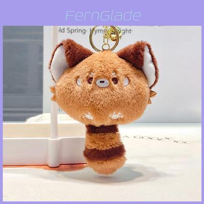 Adorable Plush Panda Bb Coin Purse Keychain Soft Key Accessories In Orange Khaki And Coffee Colors