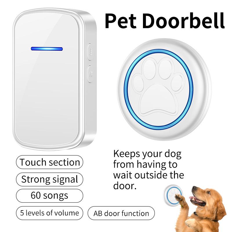 Smart Wireless LED Touch Doorbell: Waterproof with Flashing Light for Pets and Elderly