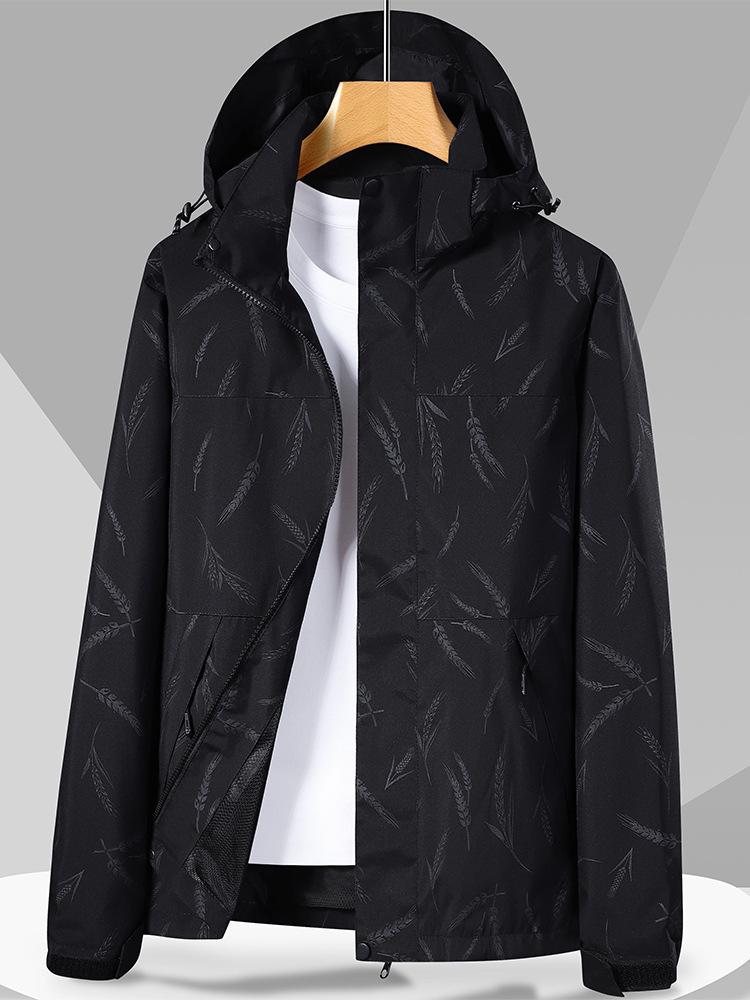 Autumn Waterproof Windproof Hooded Jacket - Unisex Color Block Thin Mountaineering Outerwear