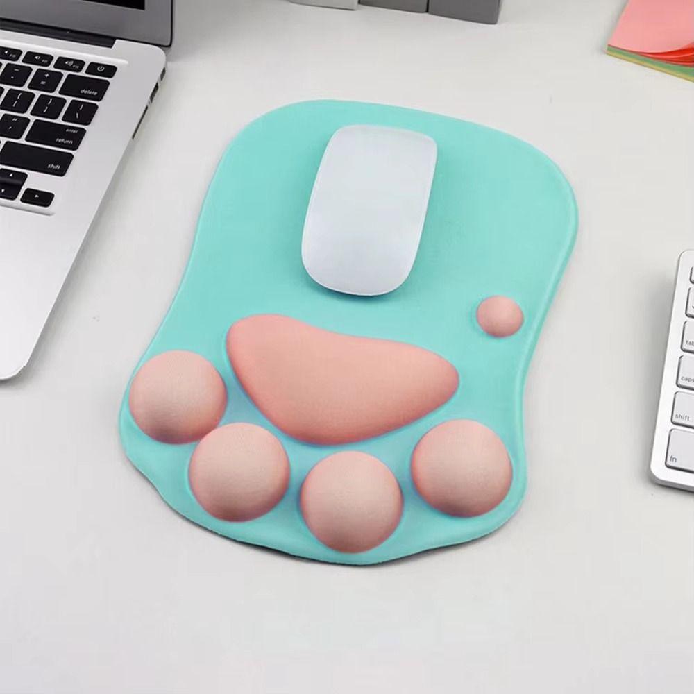 Wrist Pad 3D Cat Paw Mouse Pad Cartoon Mouse Wrist Pad Portable Gaming Mouse Pads  Office Worker