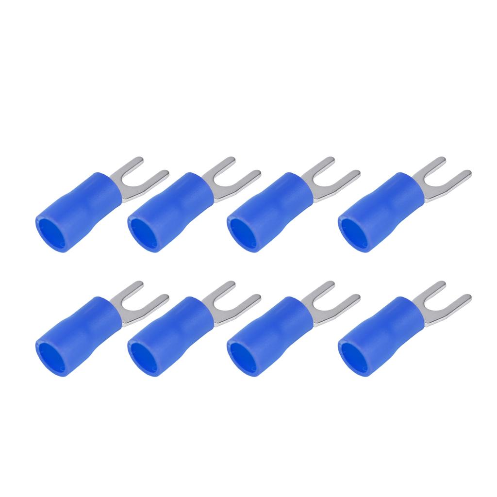 300Pcs Insulated Fork Spade Terminals Copper PVC U Type Wire Connector for Transportation LightingSV1.25-4