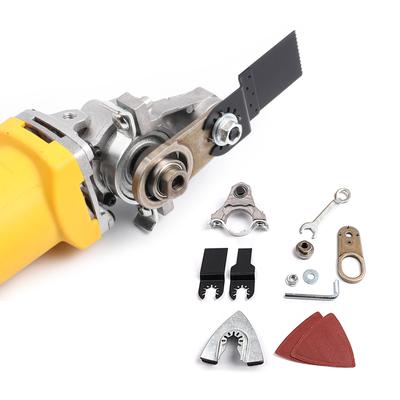 Profesjonalna szlifierka kątowa zmieniona na uniwersalne narzędzie wielofunkcyjne do cięcia, polerowania, szuflowania