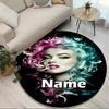 Op maat Gemaakte Gepersonaliseerde Zanger Print Ronde Vloerkleed, Veelzijdig Huisdecoratie Tapijt, voor Speelkamer, Appartement, Balkon, Entree, Hal Cadeau