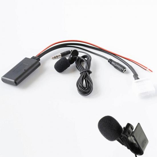 Bluetooth Adapter AUX Audio Cable Calling Handsfree Microphone For Toyota Stereo