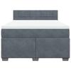 Maison Exclusive - Sommier à lattes de lit et matelas Gris foncé 160x200cm Velours