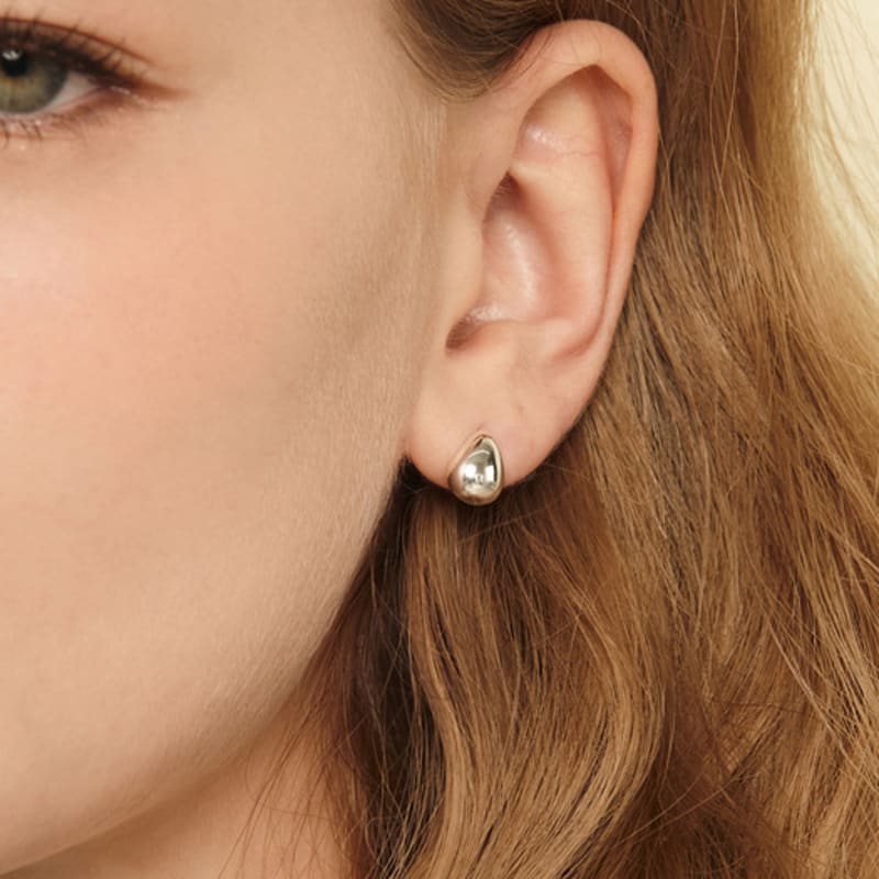 

murmur [925silver]Teardrop stud earring gold