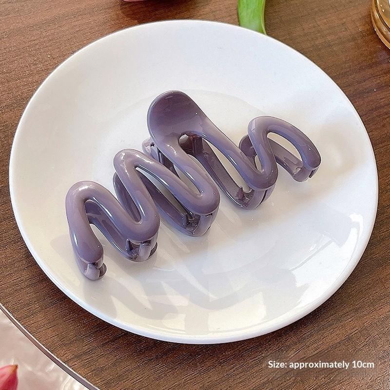 Colorful Jelly Wave Hair Claw Shark Hair Claw Clip Women Girls Korean Sweet Simple Irregular Hair Clip Hair Accessories