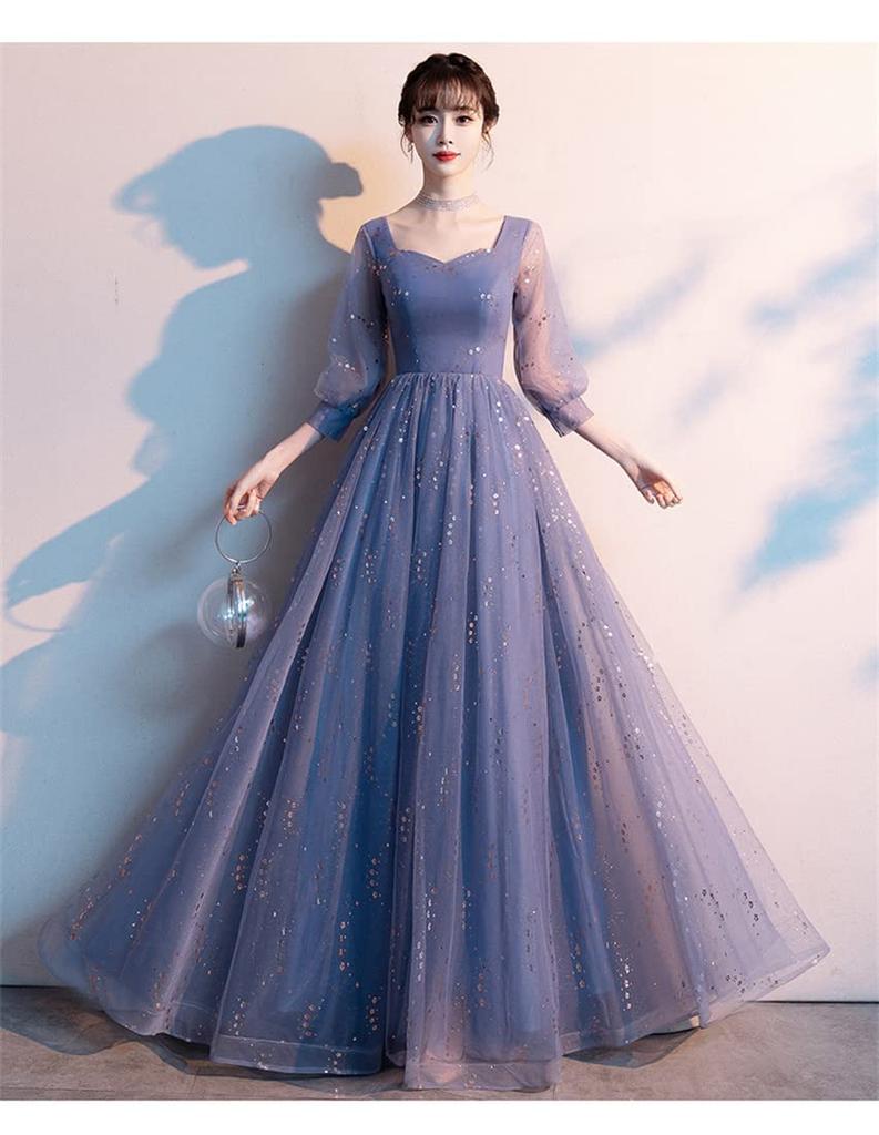 YUANYUAN Evening Banquet Tulle Wedding Entrance Birthday Elegant Maxi Sizes Women's Dress, Dress, Dress, Performance, Chorus, Host, Recitals,