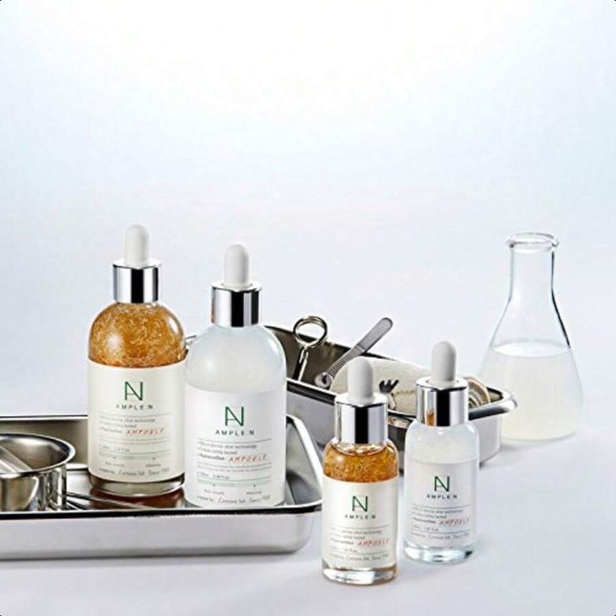 Ample:Émulsion N Hyaluron Shot 130ml Émulsion Hydratante pour le Visage Nutrition Profonde et Renforcement de la Barrière Cutanée Lotion pour le Visage pour Lisser le Grain de Peau