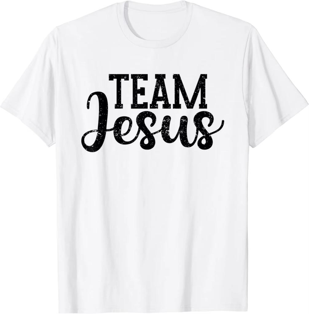 Unisex Clothing Unisex Funny Team Jesus Christian Faith Pray God Religious TShirt Funny Jesus Clothes T Shirts Graphic T Shirts