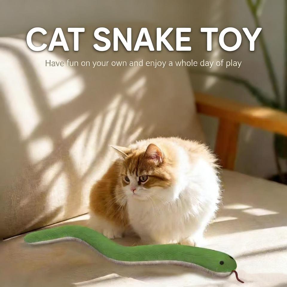 1/2Pcs Cat Toy Snake Interactive Crinkle Sound Toy Kitten Teaser Kick Toy Interactive Pet Toy for Indoor Cats 37cm Pet Supplies
