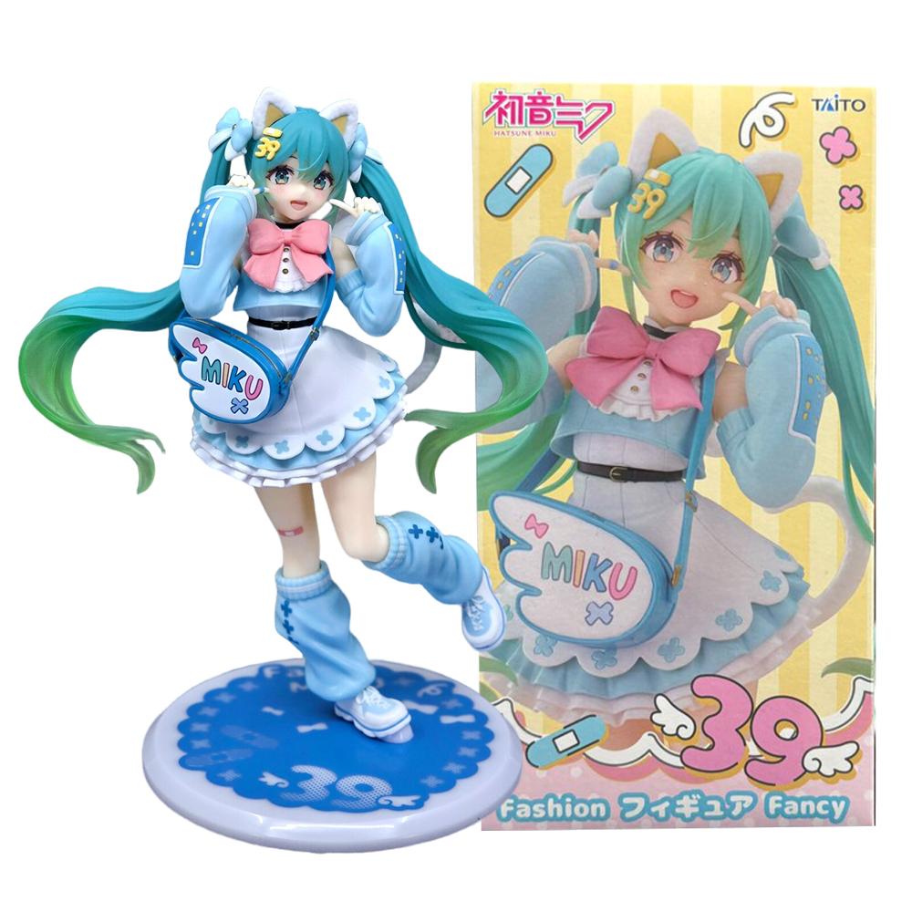 

BANDAI 18CM Anime Hatsune Miku Hatsune Miku Figure Fashion Series Fancy Maid Dress Up Model Toy Doll Aciton Figure PVC No box белый