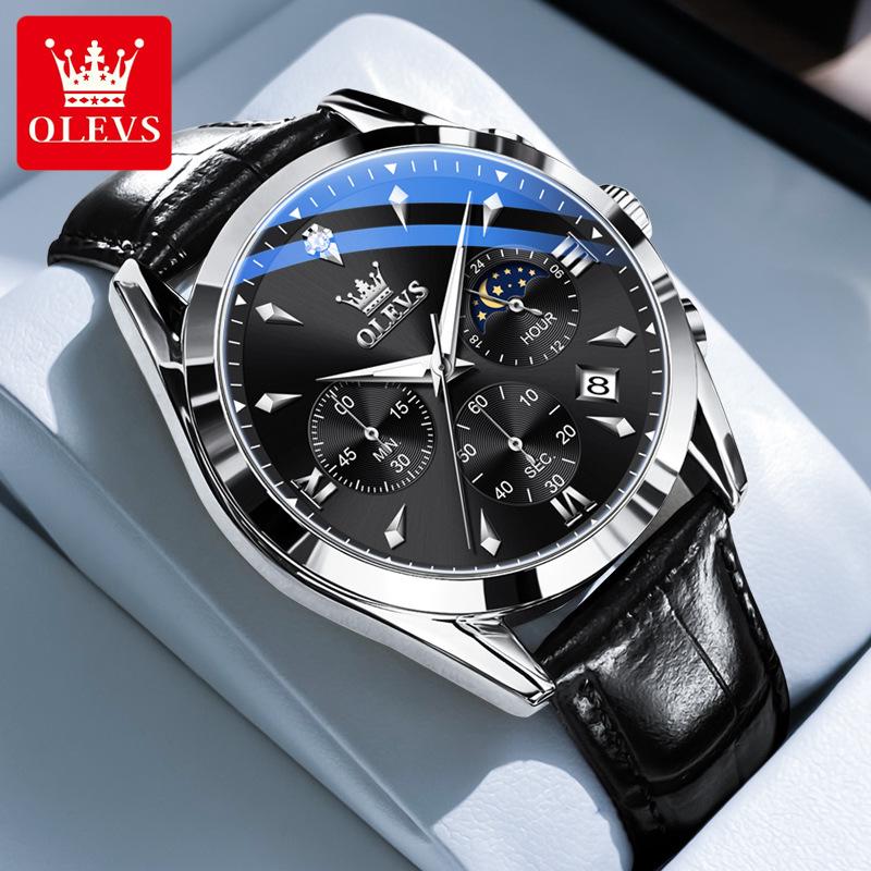 

Часы OLEVS Многофункциональные спортивные часы с хронографом Водонепроницаемые светящиеся мужские часы Мужские часы
