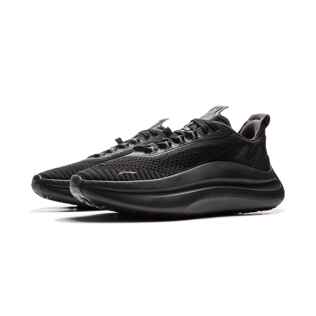New LiNing Cloud Wave Cushioning, Slip Resistant, Abrasion Resistant, Lightweight Low Top Casual Shoes Men's Black AGLV023-5