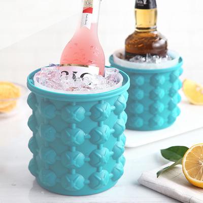 Secchiello per ghiaccio rotondo da esterno con coperchio Bar doppio barile di birra per vino champagne