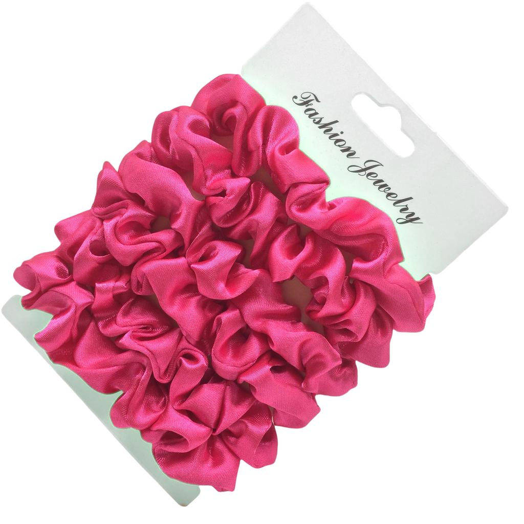 6/5pcs/set Satin Hair Scrunchies for Women Small Cute Scrunchy for Hair Headwear for Ponytail Accessories Rubber Band Black
