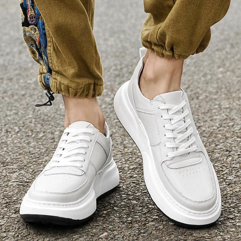 Man Sneakers Hidden Heels Elevator Shoes Breathable Heightening Shoes For Men Increase Insole 7CM Lift Sports Casual Taller Shoe