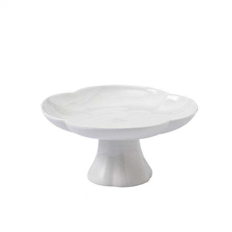 Dim Sum Plate Household Tall Plate Hotel High Value Snack Plate Around The Furnace Tea Refreshment Plate Creative Snack Tray