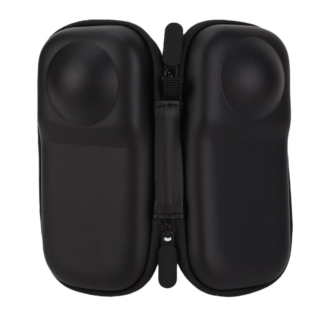 Hard Shell Storage Bag Fit for Insta360 X5 Camera Water Proof PU Carrying Case Protective Cover Black