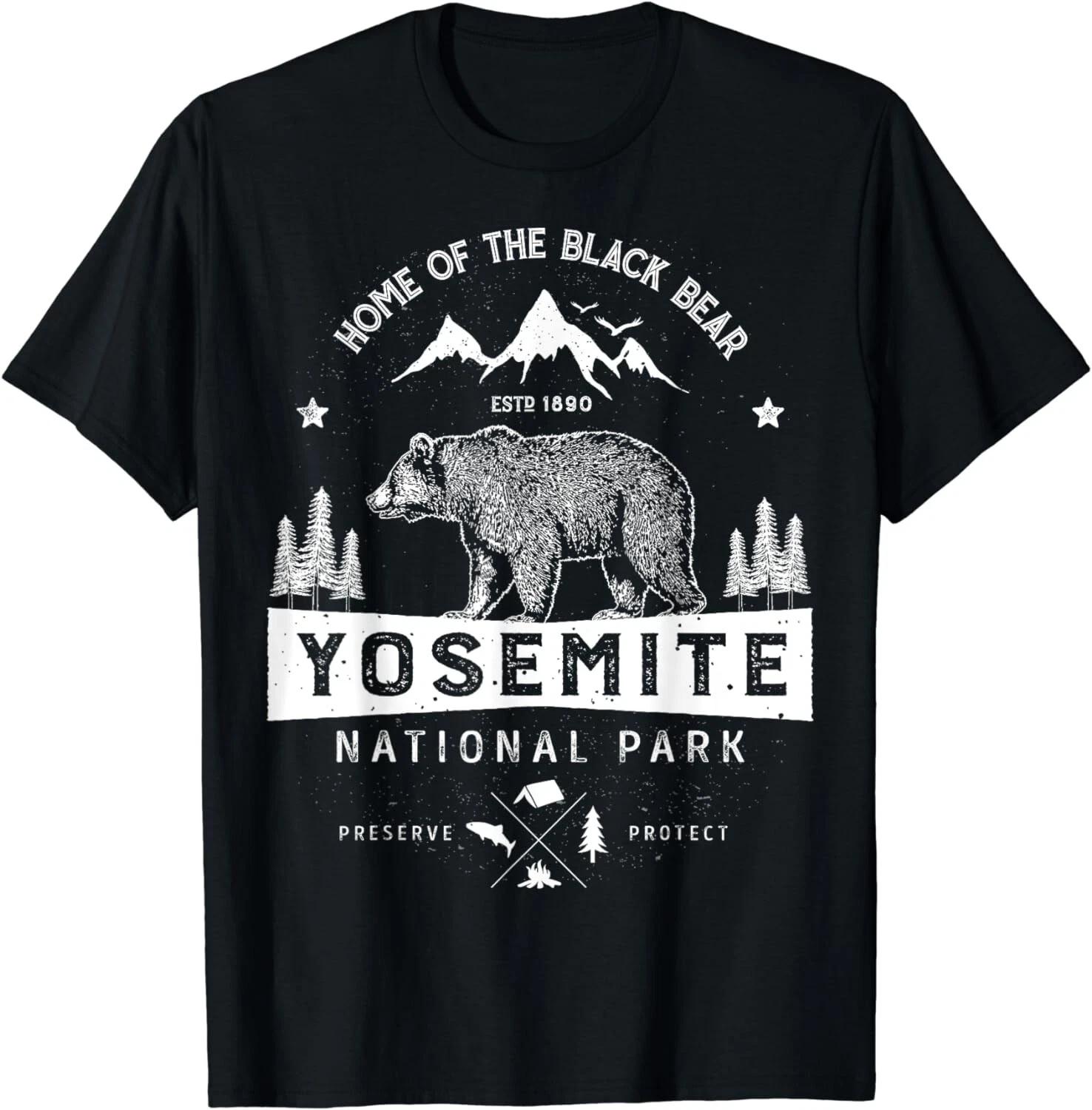 Yosemite National Park T-Shirt California Bear Vintage Gift Unisex T-Shirt S