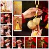 Chinese Style New Years Decoration Traditional Calabash New Year Hanging Ornaments Blessing Good Luck Little Horse Keychain