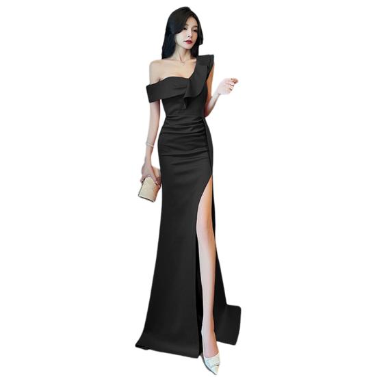 slim fit dress slacks Double-Slit Maxi Dress with Straps