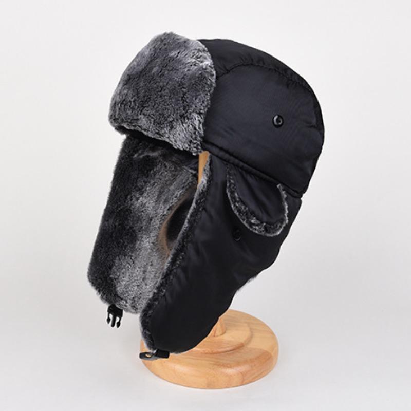 

Шапка из искусственного меха норки, женская, осенне-зимняя, плюшевая, рыболовная, цвета хаки, для пожилых людей, маленькая, теплая, для защиты ушей, шапка Lei Feng One Size