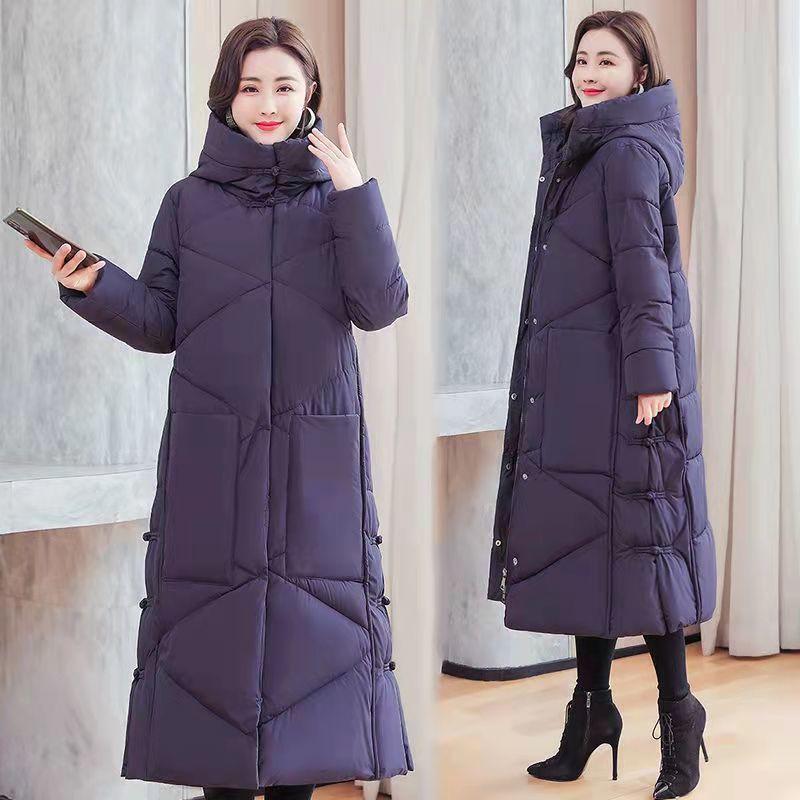 Cotton-padded Women's Literary and Artistic Retro Loose Large Size Ethnic Style Long Thick Coat