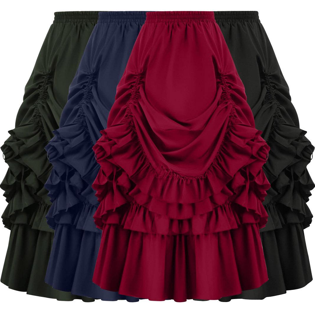 

Women s Vintage Victorian Half-Length Gothic Performance Skirt Costume Large