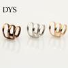 Ear Cuff for Women 1Pc Clip Simple Dual Use Adjustable 3-ring Hollow Finger Ring Shopping Travel Fashion Earring
