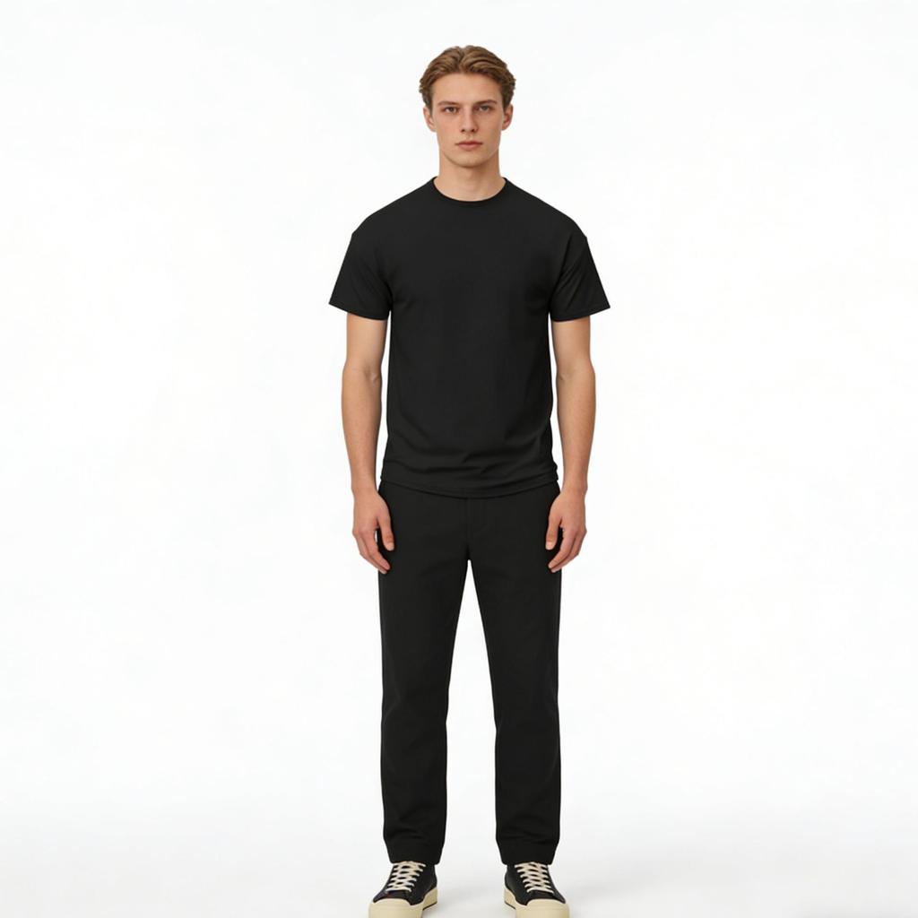 Men's Summer Basic Solid Color Short Sleeve! Heavyweight Cotton Loose Crewneck T-Shirt, Multi-Color Versatile Base Layer Casual Top