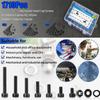 1710Pcs 12.9 Grade Alloy Steel Socket Head Screw Kit - M2 to M4 with Nuts & Washers - Black Oxide Rust-Resistant 21 Sizes 4-30mm