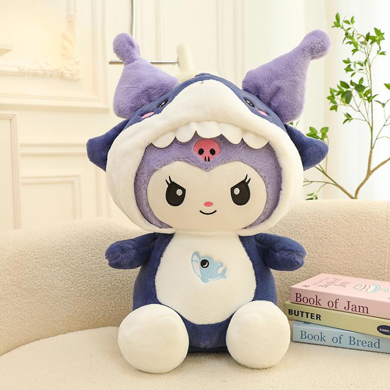 

Cute Shark Kuromi Plush Toy For Kids Soft Cuddly Stuffed Animal Doll Pillow Kuromi,30cm/11.81in