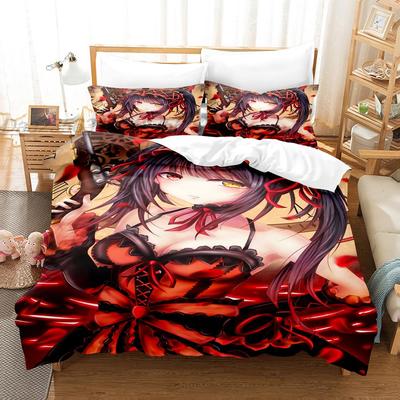 Nowy Zestaw Pościeli Date a Live Tokisaki Kurumi Rozmiar Pojedynczy Twin Pełny Queen King Rozmiar Zestaw Pościeli Sypialnia Dorosłych Dzieci Zestawy Poszewek na Kołdrę 3D 2022