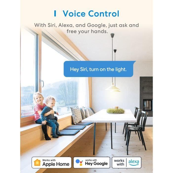 Meross Interrupteur Connecté (FIL NEUTRE REQUIS), Interrupteur Module WiFi Compatible Avec HomeKit, Alexa Et Google Home, Commut33