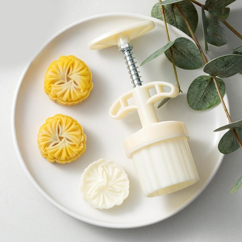 Eis Haut Gebäckform Handgepresste Mondkuchenform Festival Bohnenpasten Kuchenformen Dessert ABS Formen für Kochliebhaber