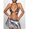 Outfitgirl Sling Rhinestone Mesh Shoelace Tops Party Music Festival Matching Sexy Mesh Camisole Vest