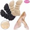 4 Pairs Heel Protectors Heel Pads for Oversized Shoes Anti-Slip and Anti-Friction Protectors (Beige & Black)