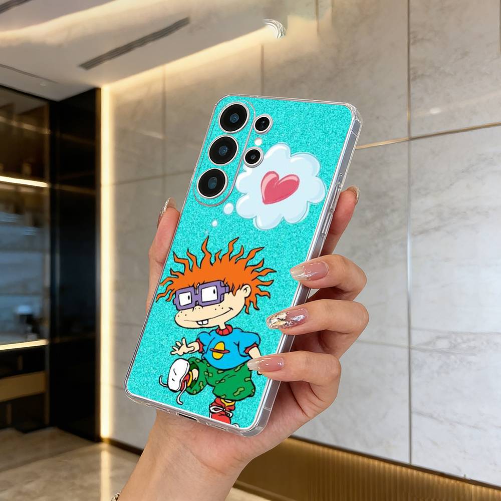 Classic Cartoon Characters-R-Rugrats Clear Soft Silicone Phone Case forSamsung S25, S24, S21, S22, S23, S30, Ultra, S20, Plus