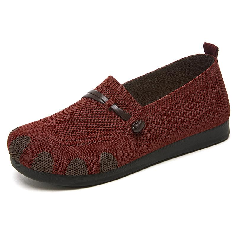 Women's Shoes 2025 Summer New Single Shoes Women's Casual Shoes Wide Feet Fat One-step Mother Shoes