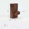 Solid Wood Punch-Free Entrance Behind The Door On The Wall Sticky Hook Clothes Hook Black Walnut