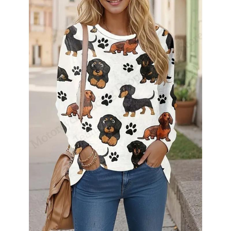 New Cute Cat 3d Print T-Shirt Animal Casual Long Sleeve T-shirt Women's Clothing Fashion Casual Oversized Tops Tees Female