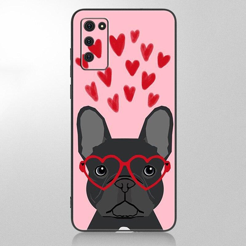 Cute Brindle Frenchie Puppy Case For Samsung Galaxy A12 A02S A22 A32 A52 A72 A71 A51 A41 A31 A21 A11 A50 A70 A10S A20S Cover