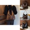 Spacious Pu Tote Bag For Women Fashionable Retro Style Large Capacity Crossbody Shoulder Bag